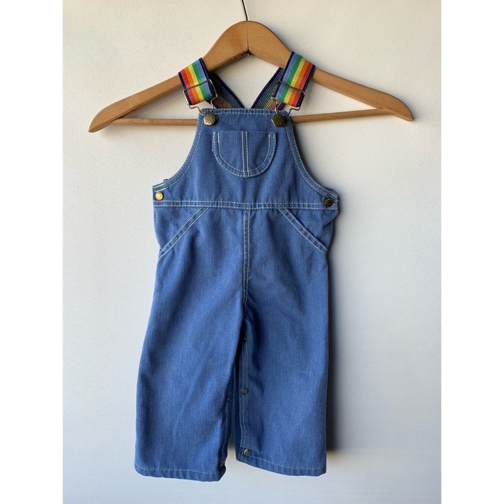 Super cute retro rainbow corduroy kids suspenders 🌈